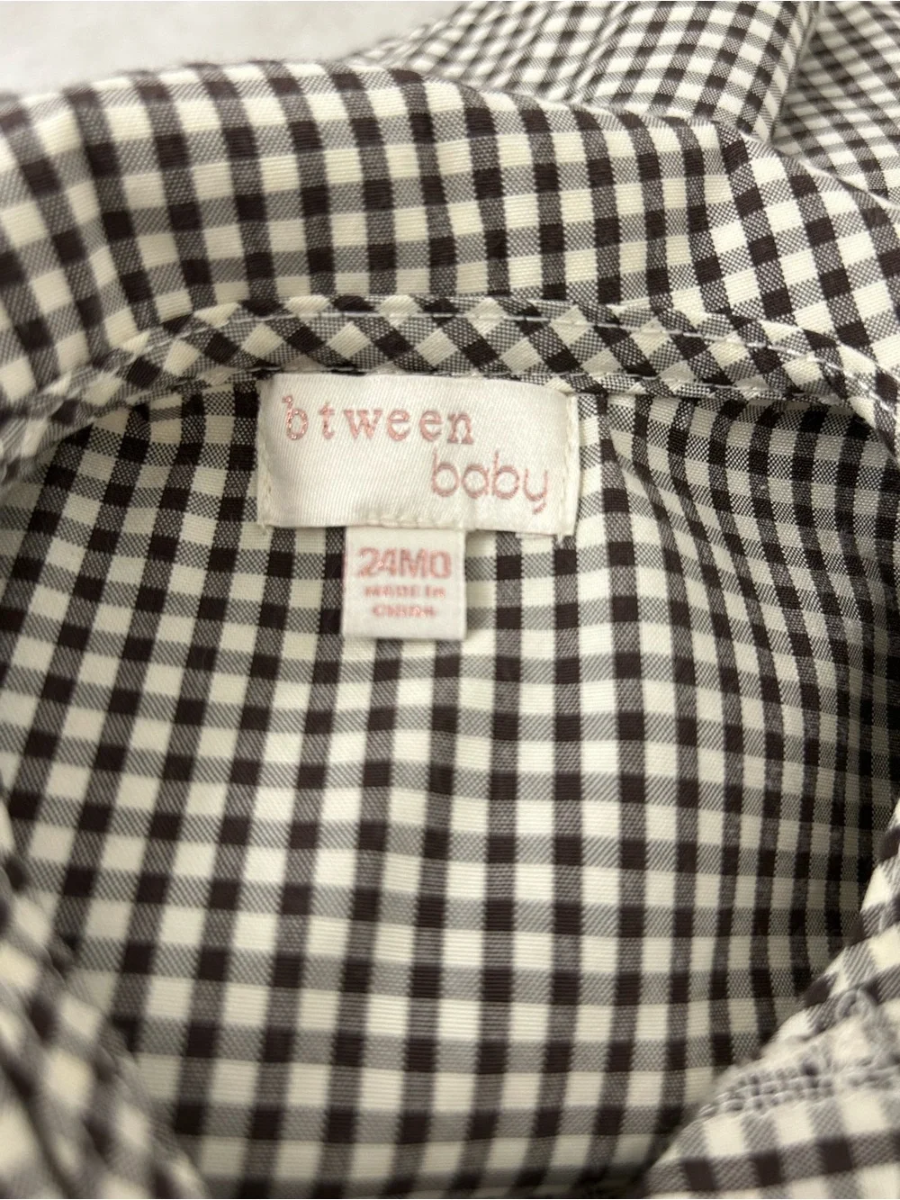btween Black and White Gingham Sailor Pajama Set - Picture 3 of 4